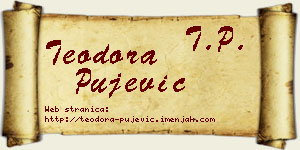 Teodora Pujević vizit kartica